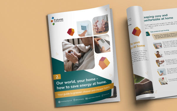 A digital mock-up of the second issue of 'Our world, your home: How to save energy at home' guide