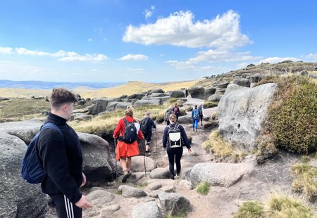 Photograph of some of the Futures people on their Peak District fundraising hike